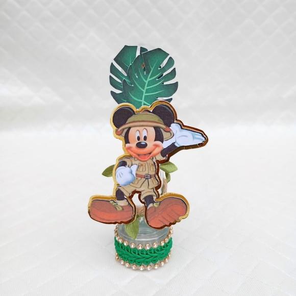 Tubete Personalizado Mickey Safari Luxo - 10 Peças