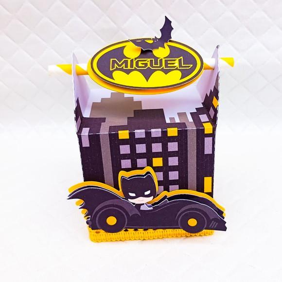 Caixa Canudo Personalizado Batman - 20 Itens