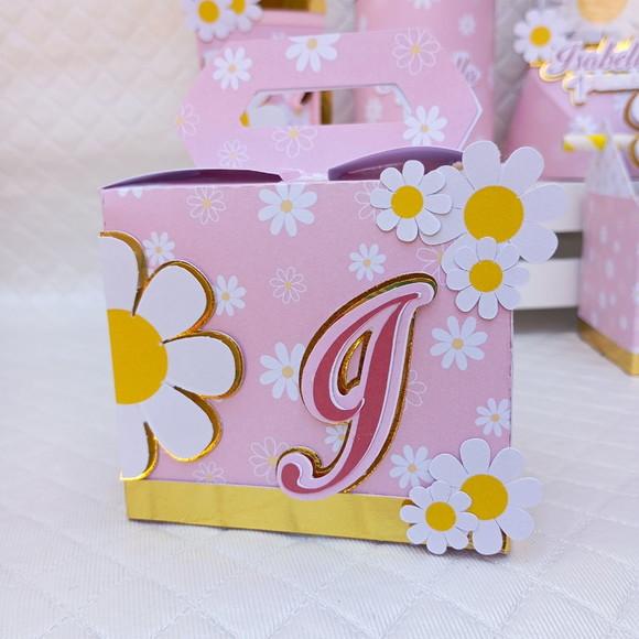 Caixa Bela Personalizado Margaridas - 20 Peças