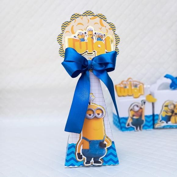 Caixa Cone/pirâmide Minions - 20 Peças