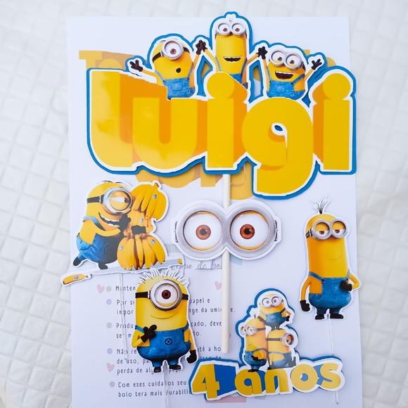 Topo de Bolo Minions