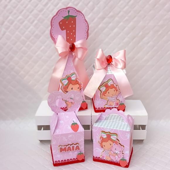 Kit 20 Caixas Personalizado Moranguinho Baby