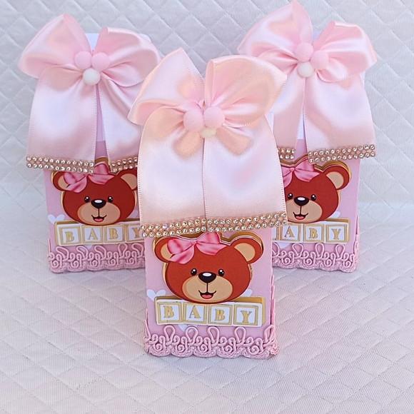 Kit Caixa Milk Box Ursinha de Bebe Super Luxo