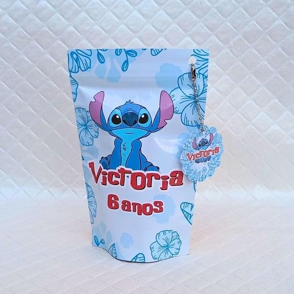 Kit 20 Saquinho Metalizado Personalizado Stitch - P