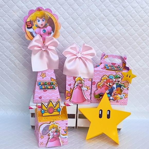Kit 20 Caixas Personalizado Princesa Peach