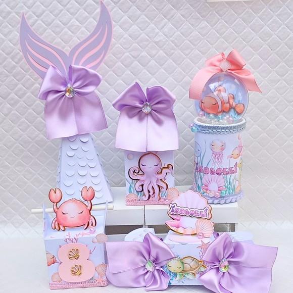 Kit 20 Personalizado Fundo do Mar Luxo