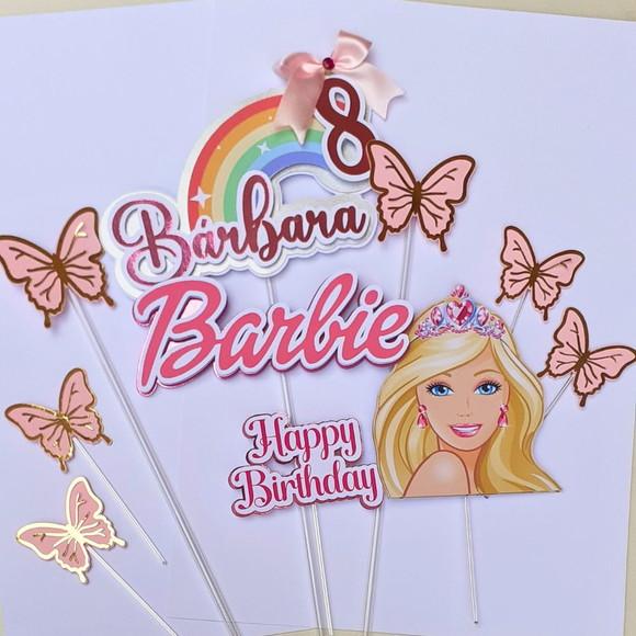Topo de Bolo Barbie Luxo