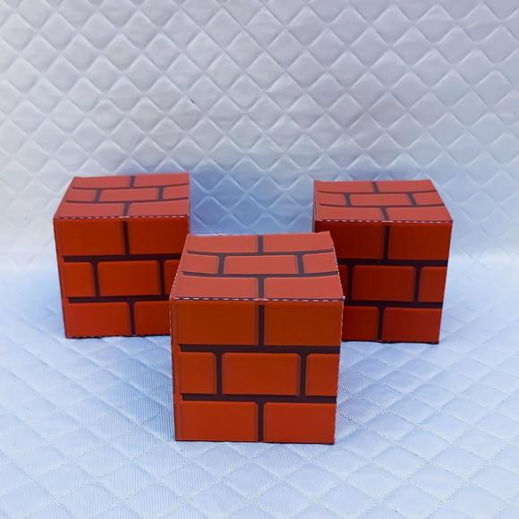 Caixa Cubo Tijolo Mario Bros - 20 Peças