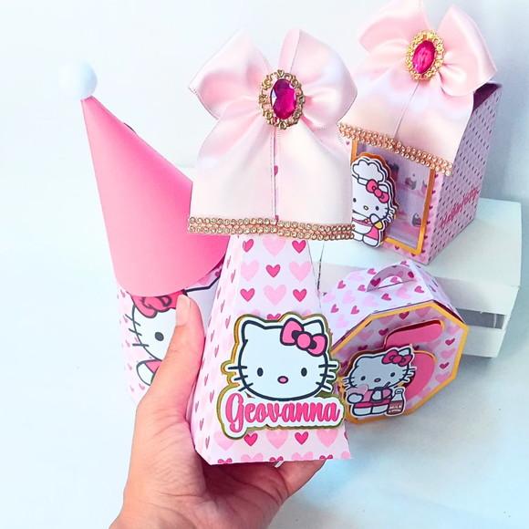 Caixa Cone Hello Kitty Luxo (20 Itens)