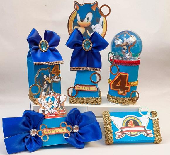 Kit 20 Caixas Personalizados Sonic Luxo
