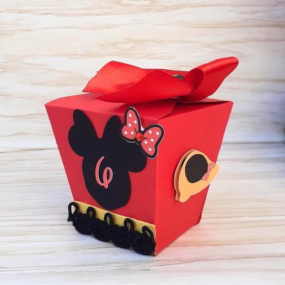 Caixa Sushi Minnie Vermelho Luxo (10 Itens)