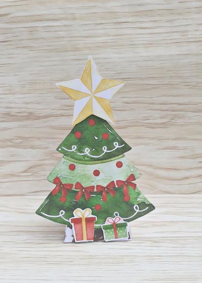 Caixa Cone/pirâmide Árvore de Natal - 20 Peças