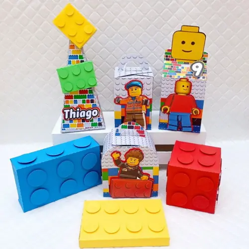 Kit 35 Caixas Personalizado Lego
