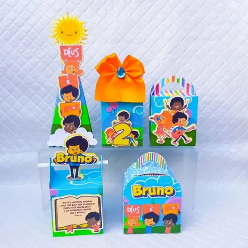 Kit 20 Caixas Personalizadas Três Palavrinhas