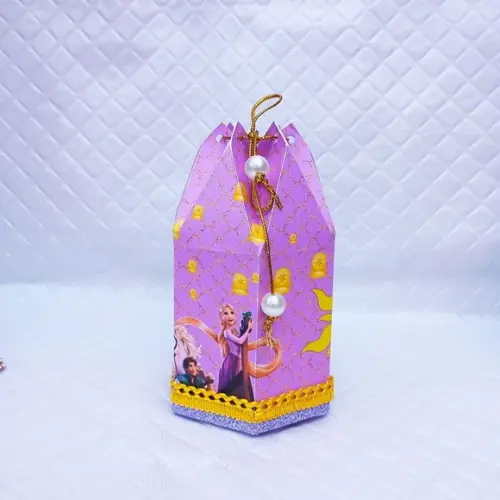 Caixa Bolsinha Personalizado Rapunzel Luxo - 20 Peças