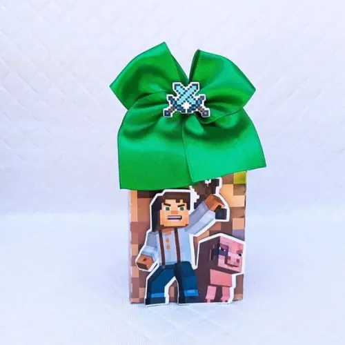 Caixa Milk Box Personalizado Minecraft - 20 Peças