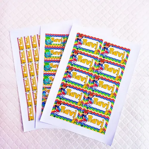 Kit 88 Etiquetas Escolares Personalizadas Pokémon