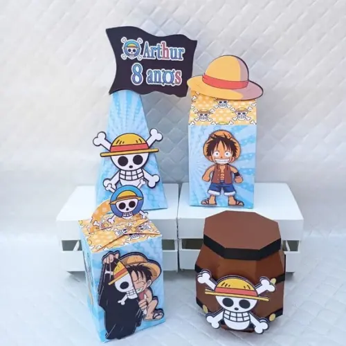 Kit 60 Caixas Personalizado One Piece