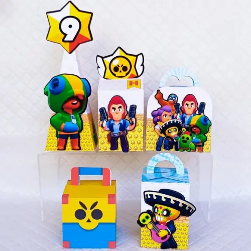 Kit 40 Caixas Personalizado Brawl Stars