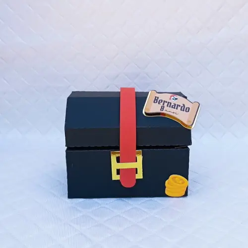 Caixa Baú Personalizado Pirata - 20 Peças