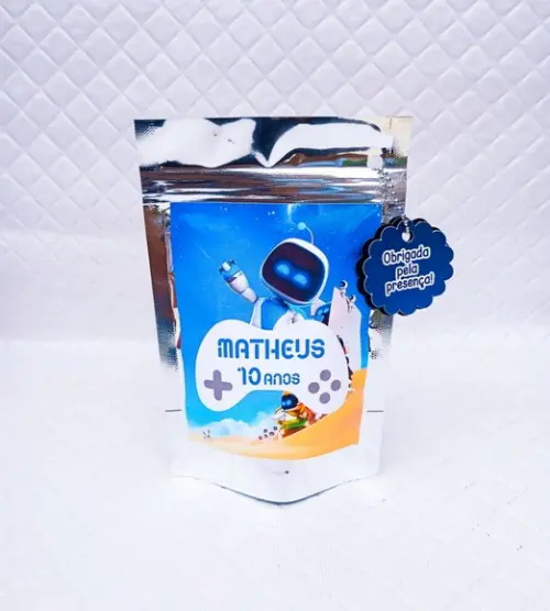 Kit 30 Saquinho Metalizado Zip Lock Astro Bolt - G