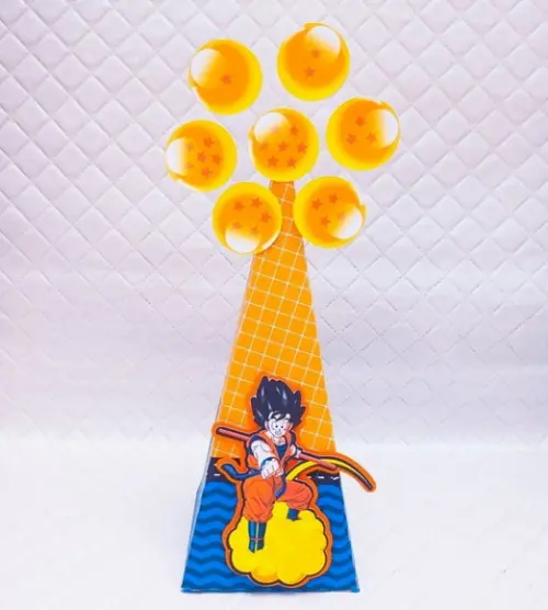 Kit 20 Caixas Cone/pirâmide Lembrancinhas Dragon Ball