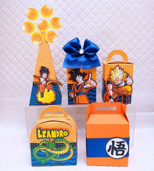 Kit 20 Caixas Lembrancinhas Dragon Ball Z