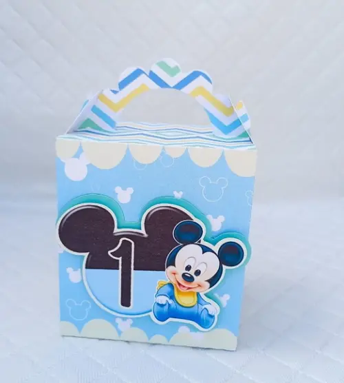 Caixas Lanchinho Personalizado Mickey Baby - 20 Peças