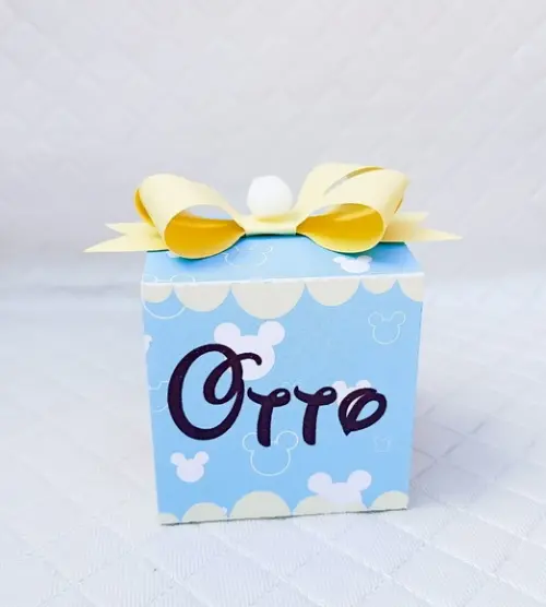 Caixas Cubo Personalizado Mickey Baby - 20 Peças