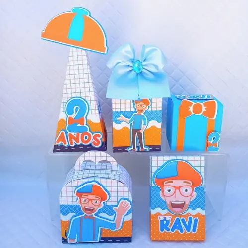Kit 20 Caixas Personalizado Blippi