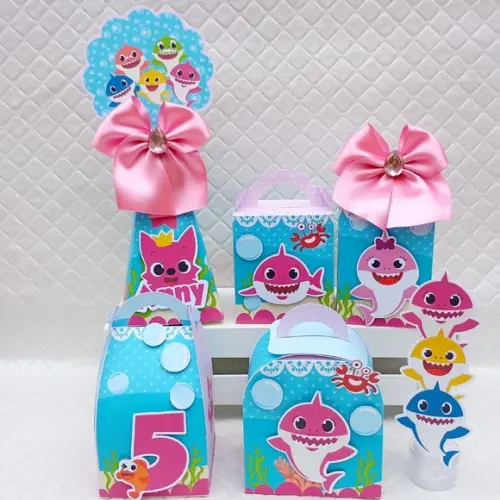 Kit 30 Caixas Personalizados Baby Shaker Menina