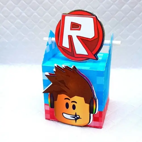 Caixa Canudo Roblox Menino - 20 Peças