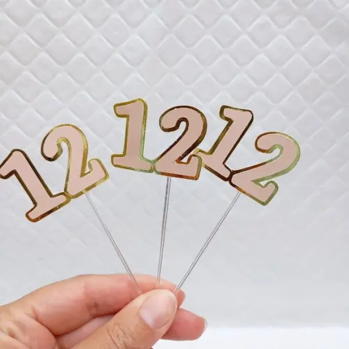 Topper para Doce -número 12 - 50 Unidades