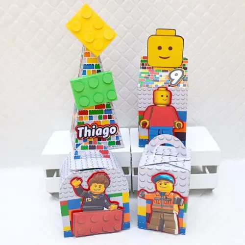 Kit 20 Caixas Personalizado Lego
