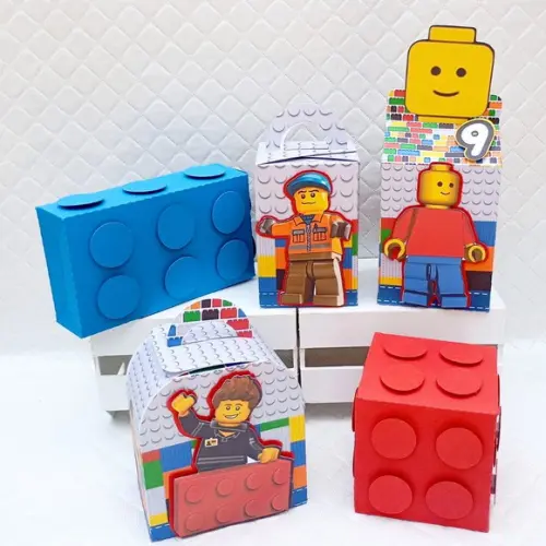 Kit 15 Caixas Personalizado Lego