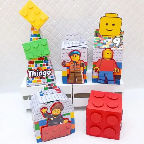 Kit 20 Caixas Personalizado Lego