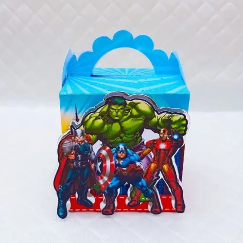 Caixa Lanchinho Personalizado Vingadores - 20 Peças