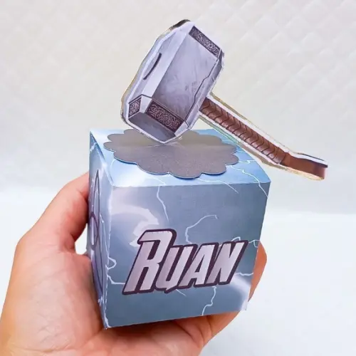 Caixa Cubo Martelo Thor Vingadores - 20 Peças