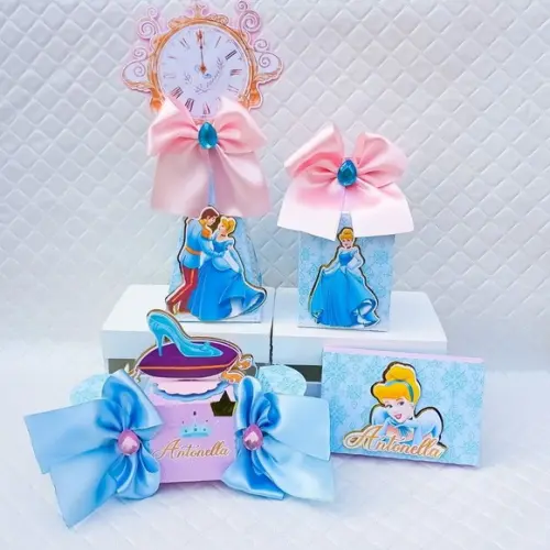 Kit 40 Caixas Personalizada Princesa Cinderela