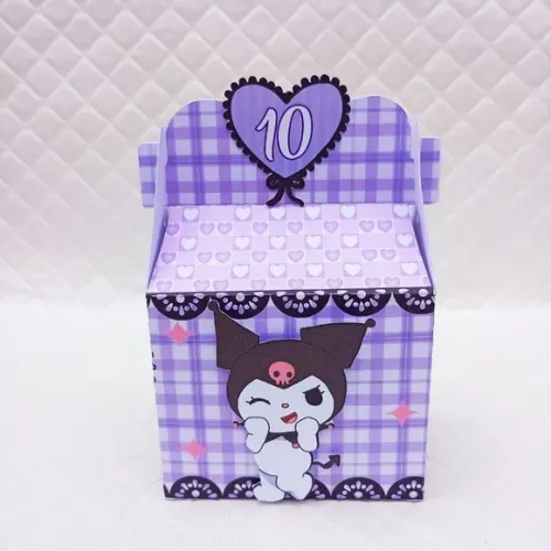 Caixa Maleta Personalizado Kuromi - 20 Peças