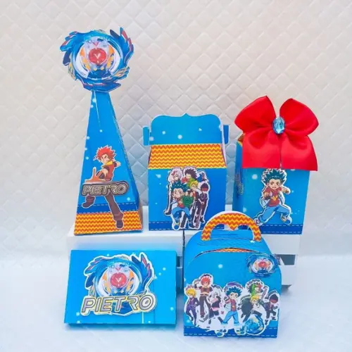 Kit 30 Caixas Lembrancinhas Beyblade