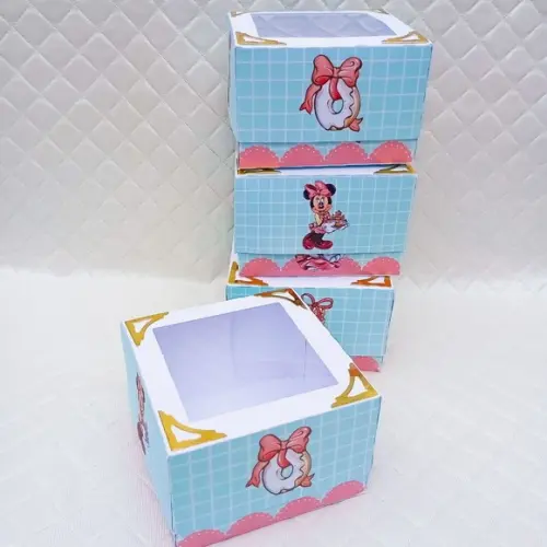 Caixa Mini Donuts Minnie Confeitaria - 30 Peças