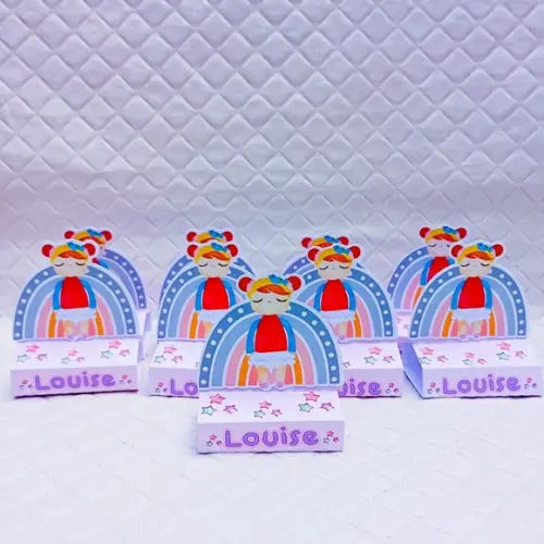 Kit 30 Caixa Bis Duplo Personalizado Metoo Doll Aquarela