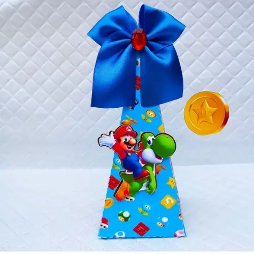 Caixa Cone/pirâmide Mario Bros-20 Peças