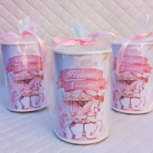 Cofrinho Personalizado Carrossel Encantado-20 Peças