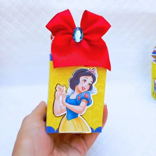 Caixa Milk Box Personalizado Branca de Neve-20 Peças