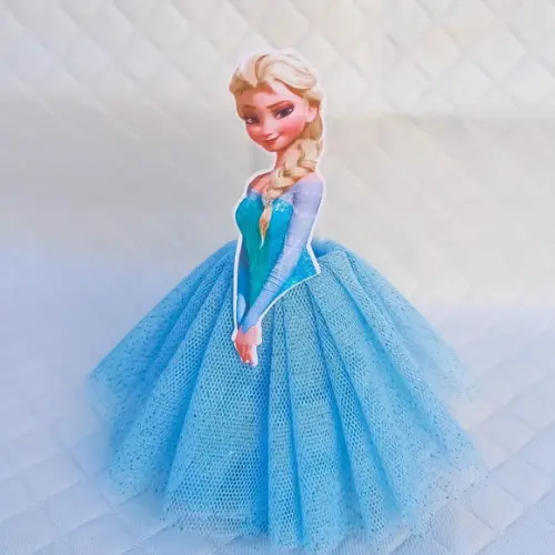 Tubete Frozen Elza com Tule