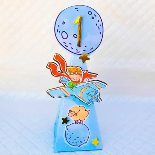 Caixa Cone/pirâmide Personalizado Pequeno Príncipe -20 Peças