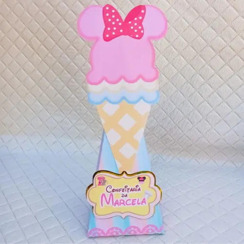 Caixa Cone/pirâmide Confeitaria da Minnie - 20 Peças