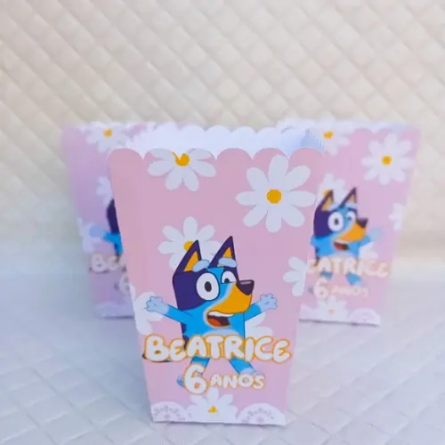 Caixa Pipoca Bluey Menina - 20 Itens